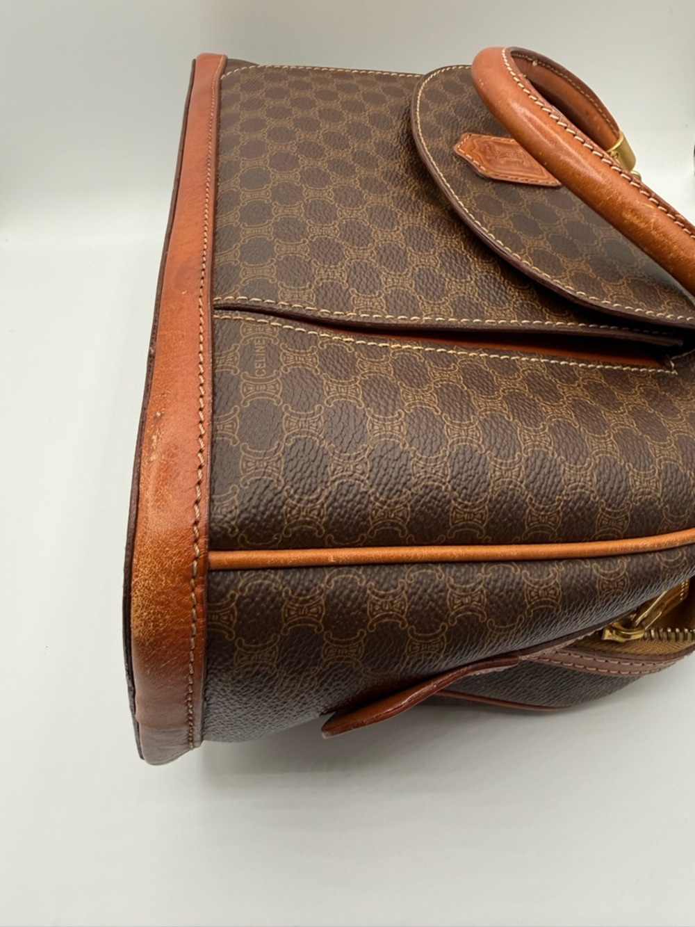 A+ condition Céline Vintage Macadam satchel bag - Picture 12 of 14